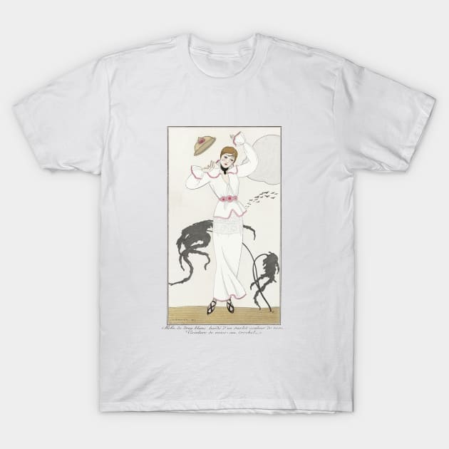 Robe de Drap Blanc Fashion Illustration by George Barbier T-Shirt by VanillaArt